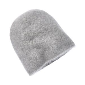 Amicale Cashmere Brushed Slouch Cashmere Beanie, Grey